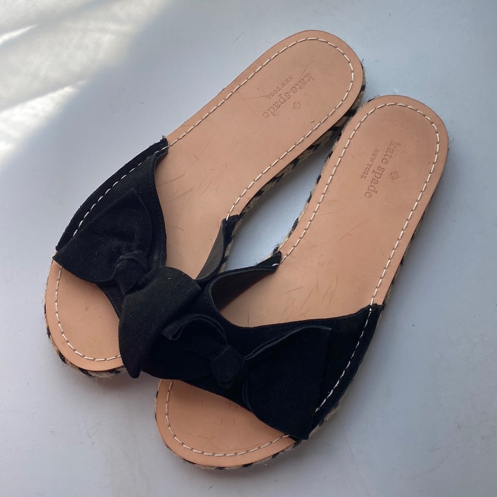 Kate Spade Velvet Bow Espadrille Sandals